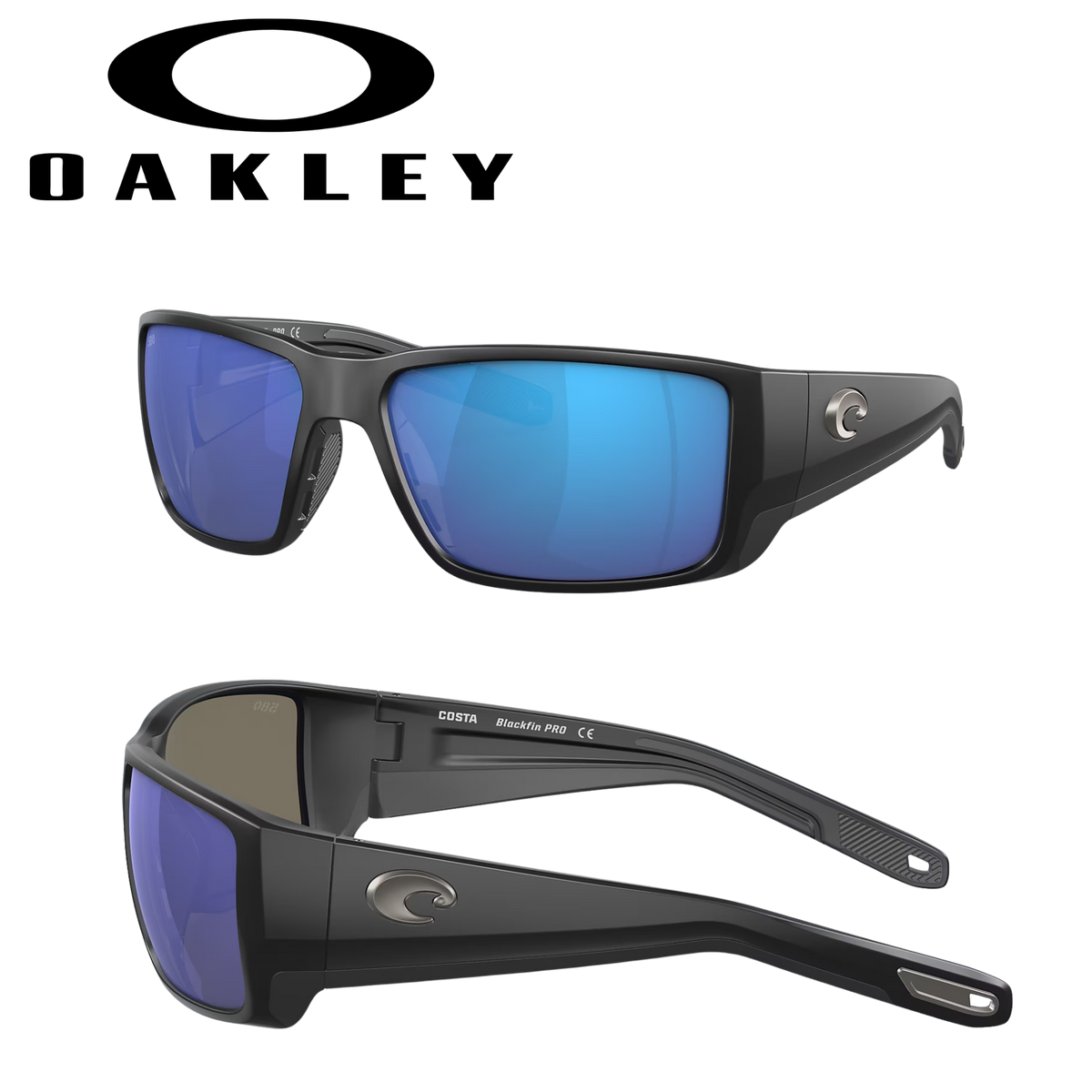 Costa Del Mar BlackFin Pro Matte Black / Blue Mirror Glass Lens