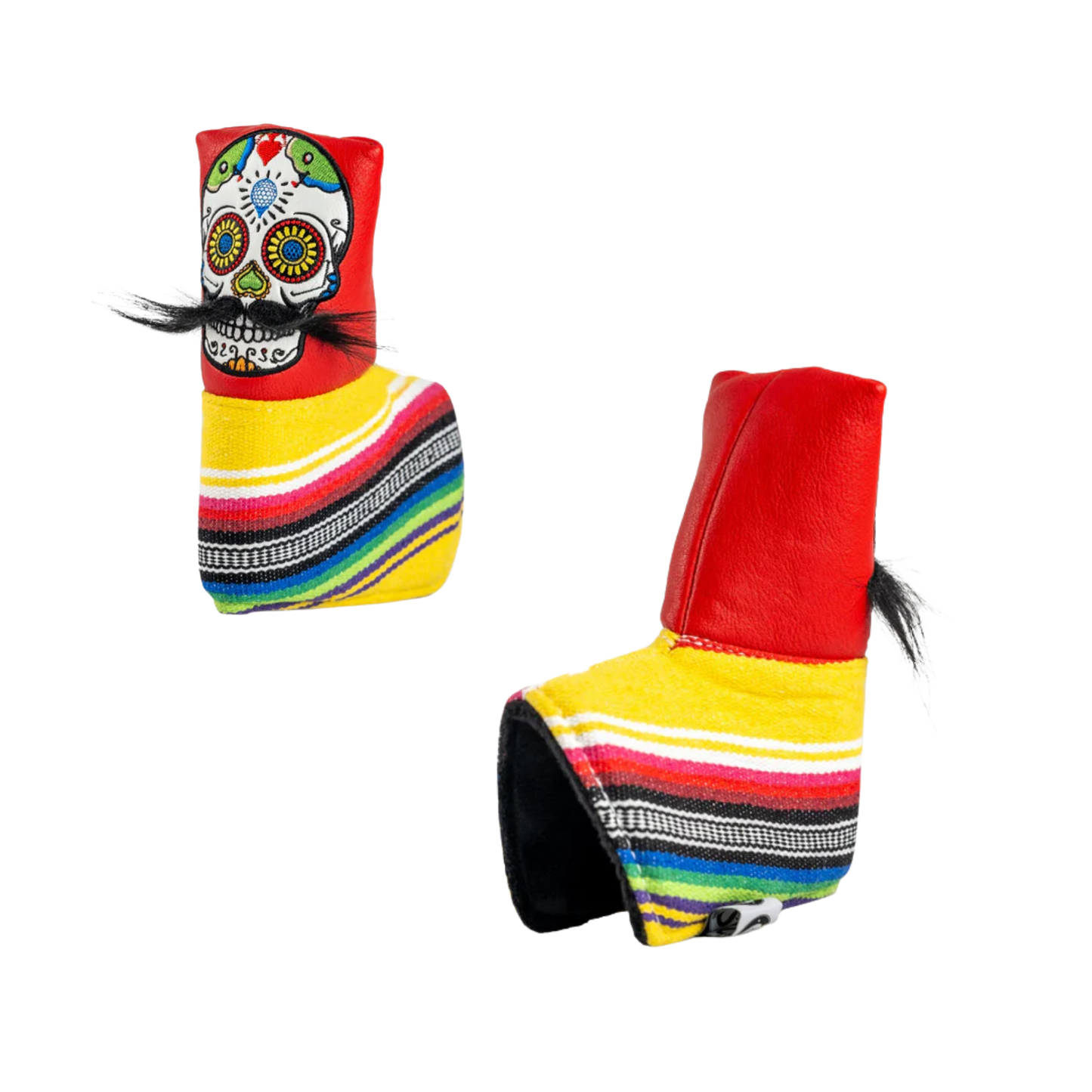 Sugar Skull Mustache RED - Blade Putter Cover (Pins & Aces)