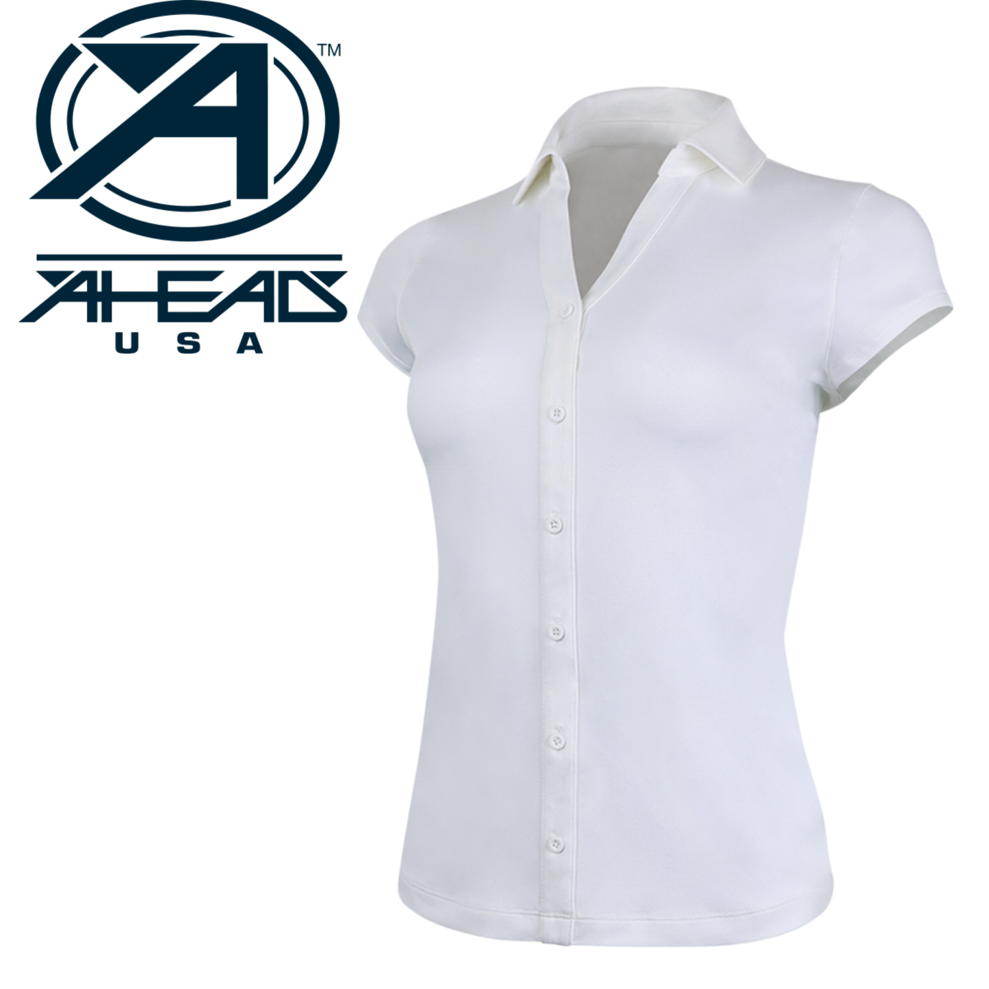 AHEAD Womens HEX Recycled Cap Sleeve Polo