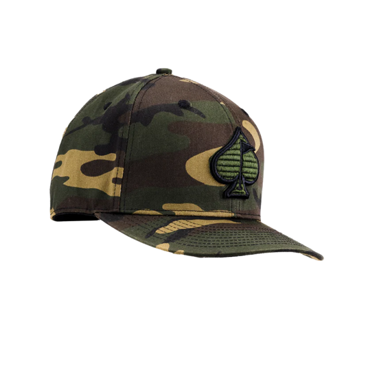 Camo Spade Hat - Snapback (Pins & Aces)