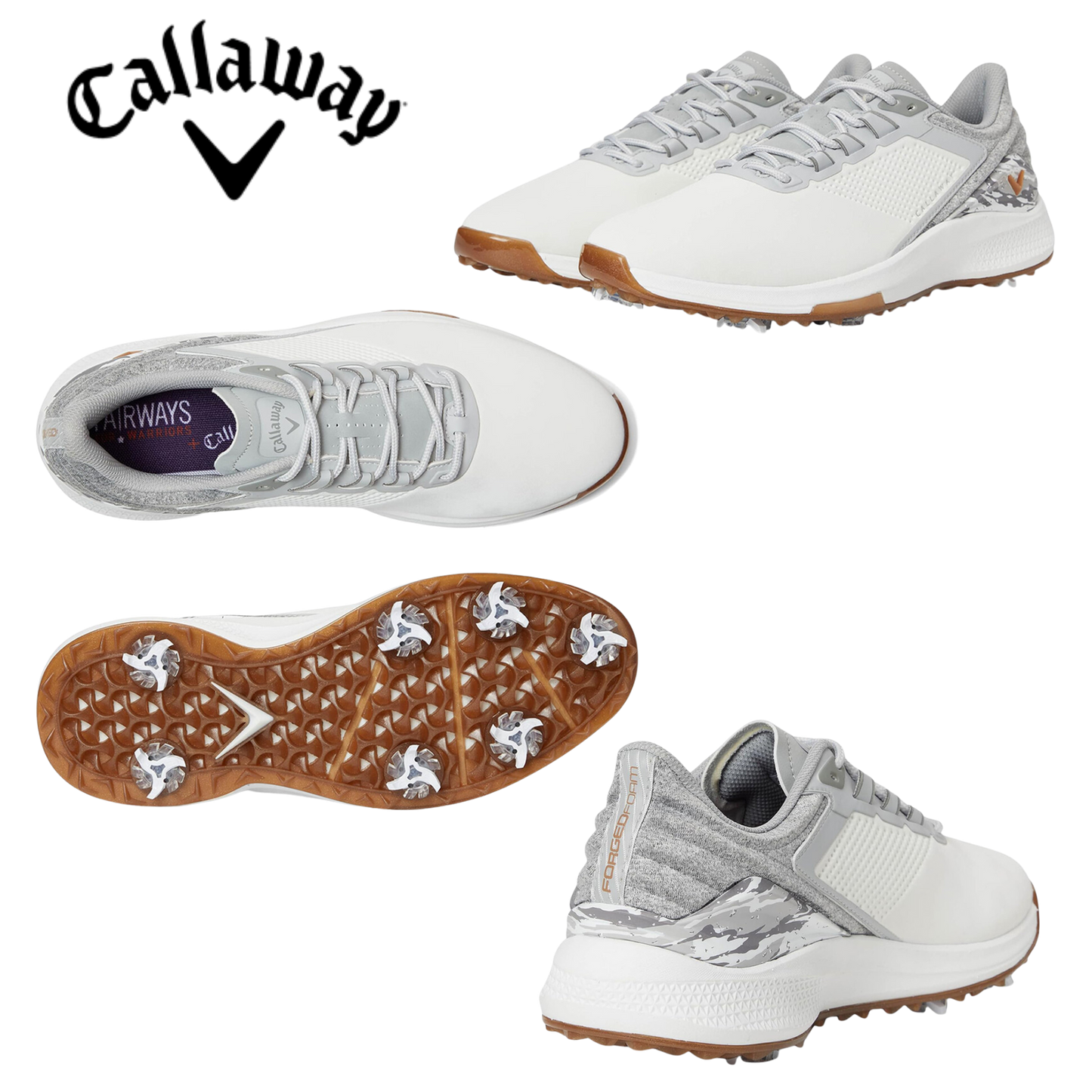 Callaway Coronado V4 (2025) Golf Shoes WHITE/GRAY (Pick Size)