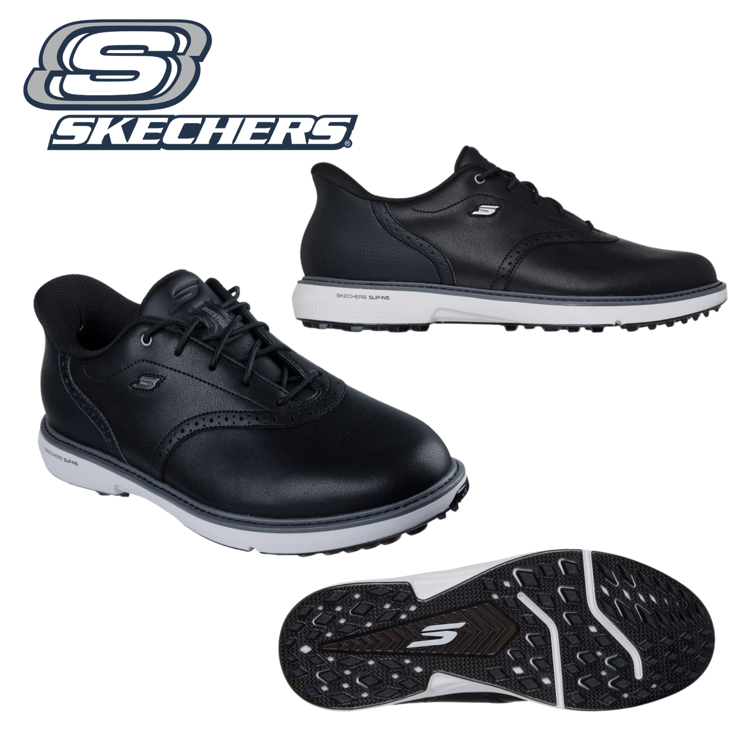 Skechers Slip Ins: Go Golf Prestige SL Spikeless Golf Shoes - BLACK