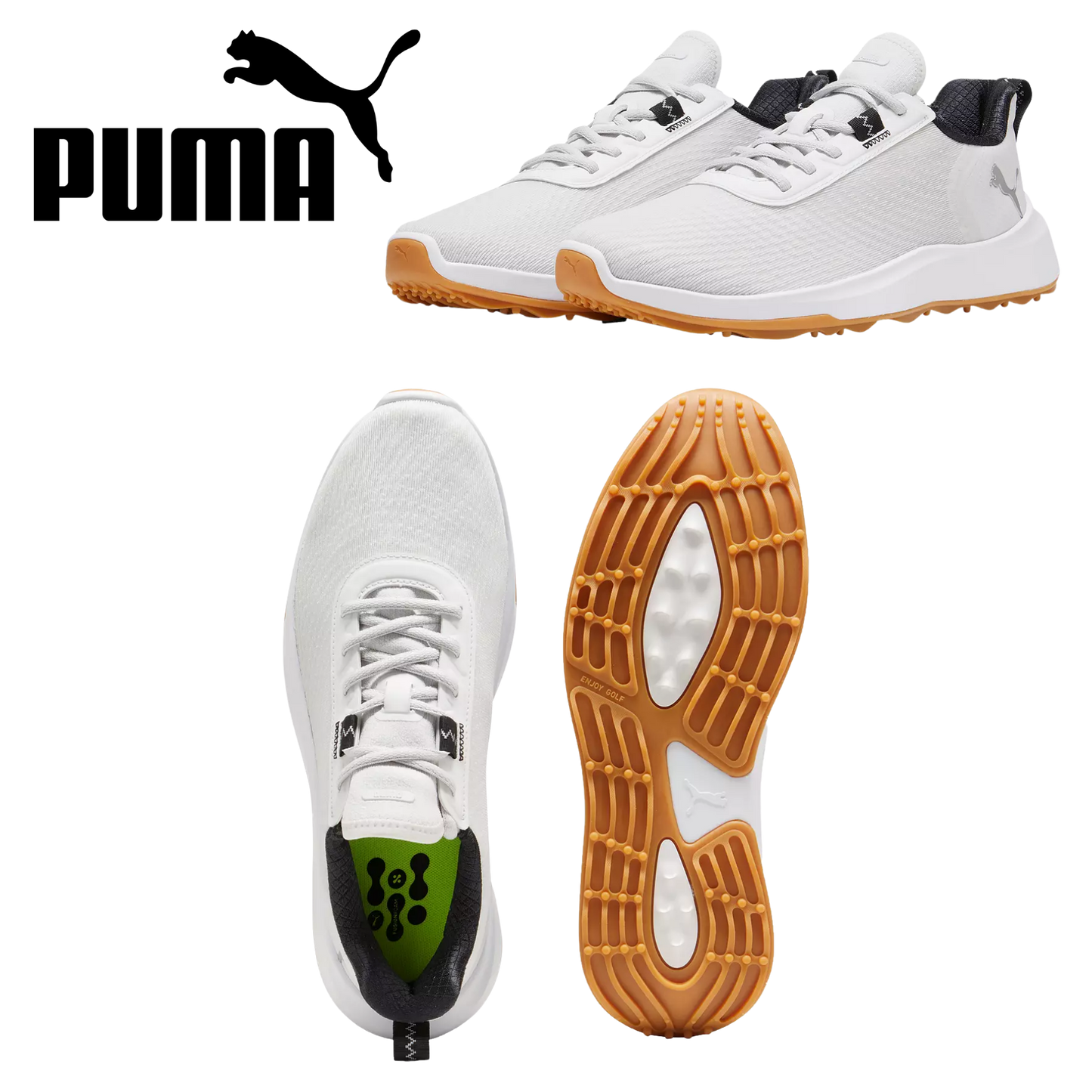 Puma: Fusion Crush Sport golf shoe - Feather Gray / Black