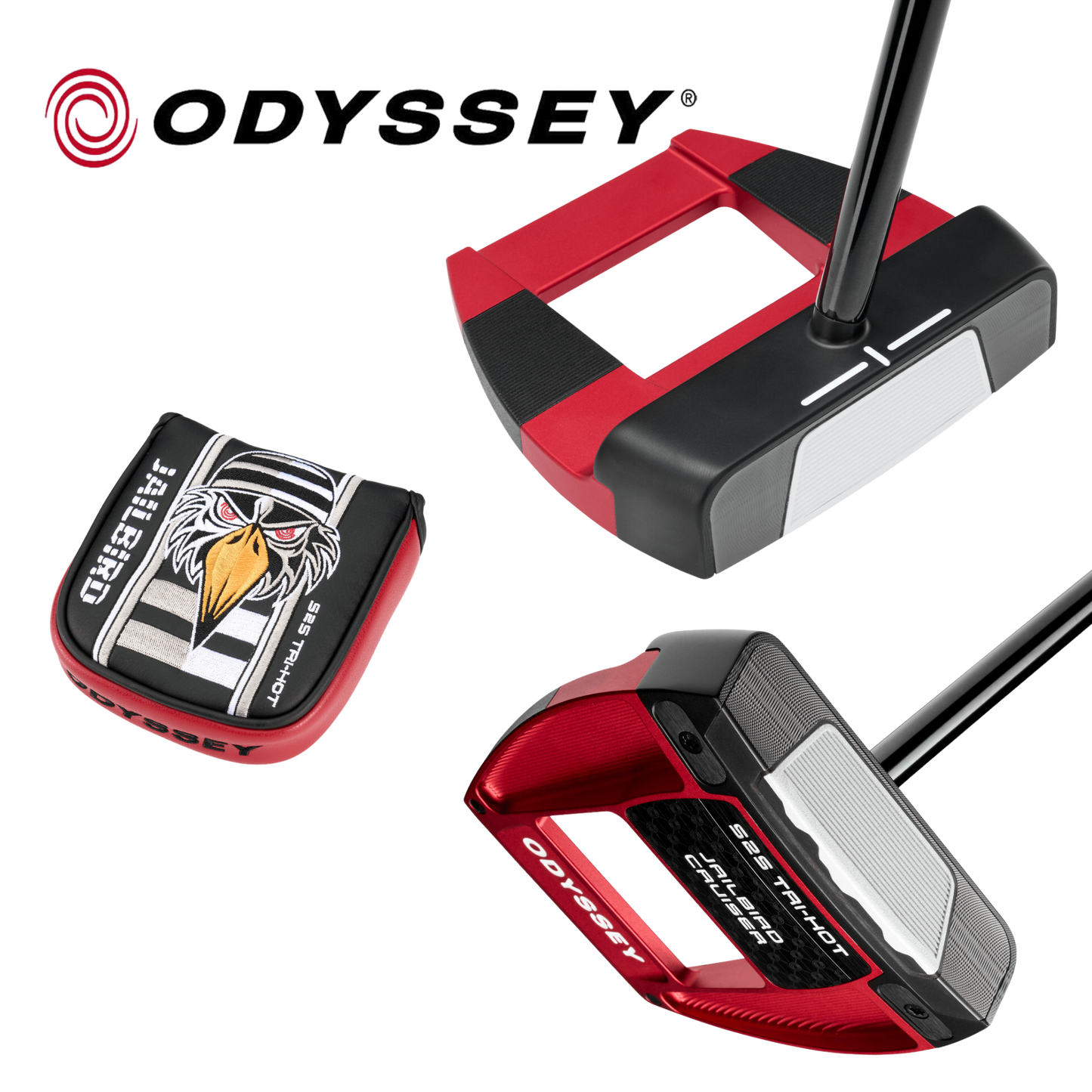 Odyssey Square 2 Square TriHot Jailbird Ball Cruiser Putter - 38 inch