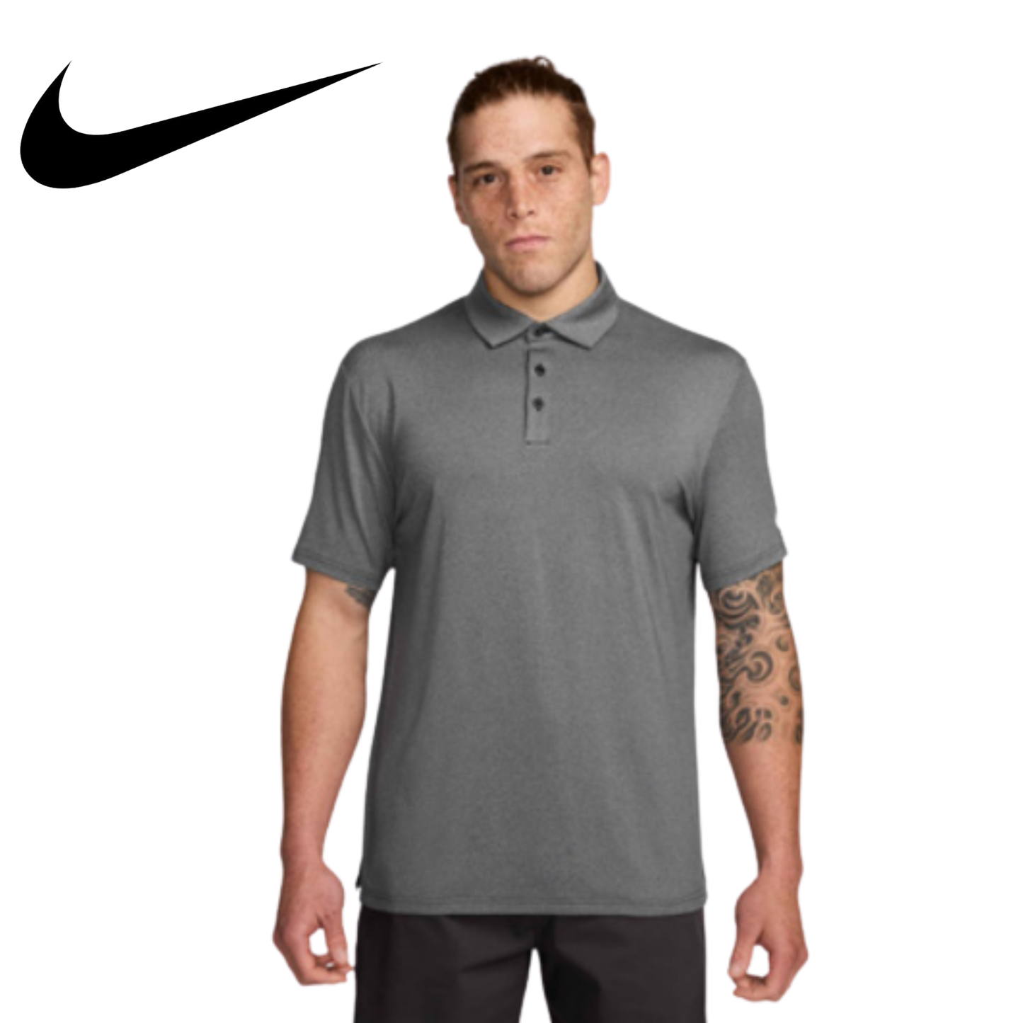 Nike Dri-FIT Tour Heather Polo '25 - Black