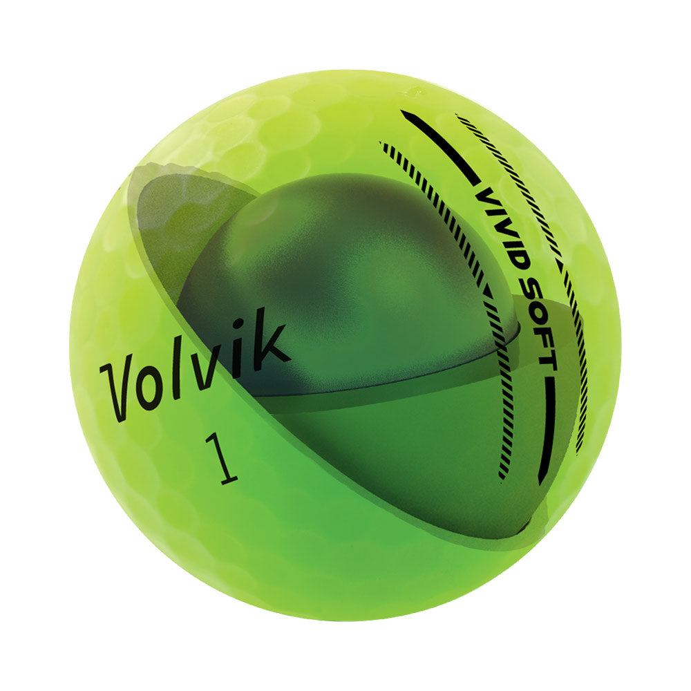 Volvik Vivid SOFT Golf Balls ASSORTED Colors - DOZEN Only