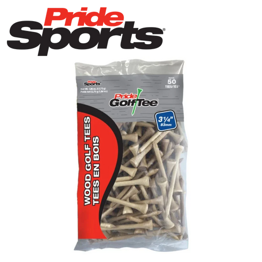 Pride: Natural Wood Golf Tees - 3 1/4 Inch (50 Count)