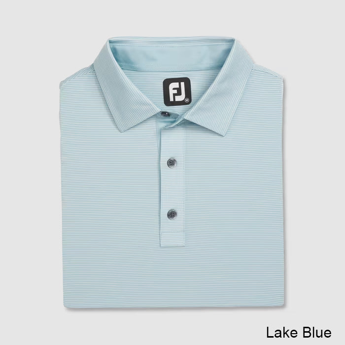 FootJoy Heather Stripe Polo #30408 - Lake Blue