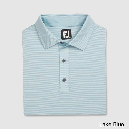 FootJoy Heather Stripe Polo #30408 - Lake Blue