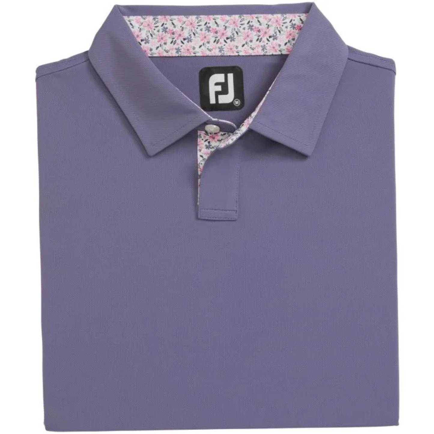 FootJoy Solid Pique Floral Golf Polo #30422 - Purple