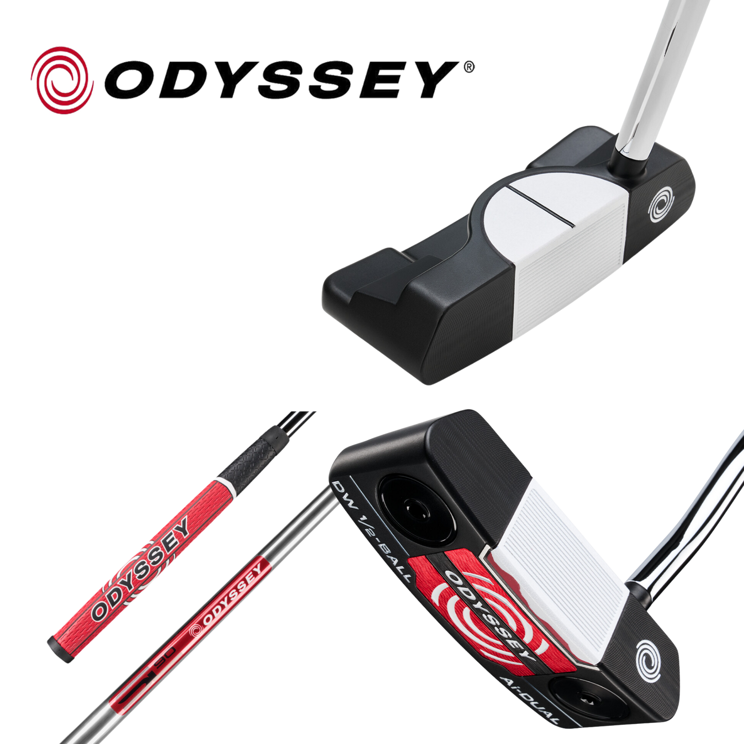 Odyssey Ai-Dual Double Wide 1/2 Ball Putter