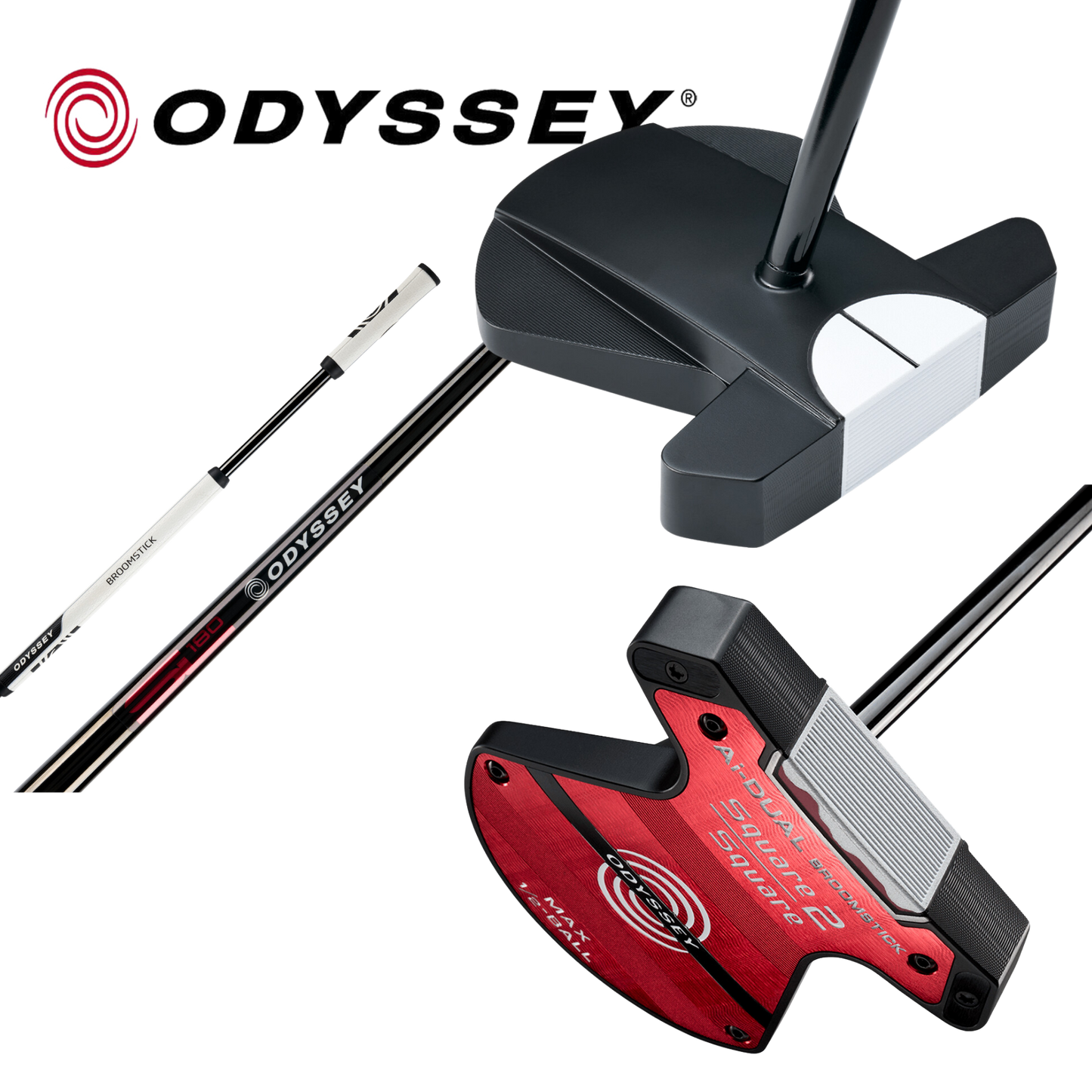 Odyssey Square 2 Square Ai-Dual Max 1/2 Ball - BROOMSTICK