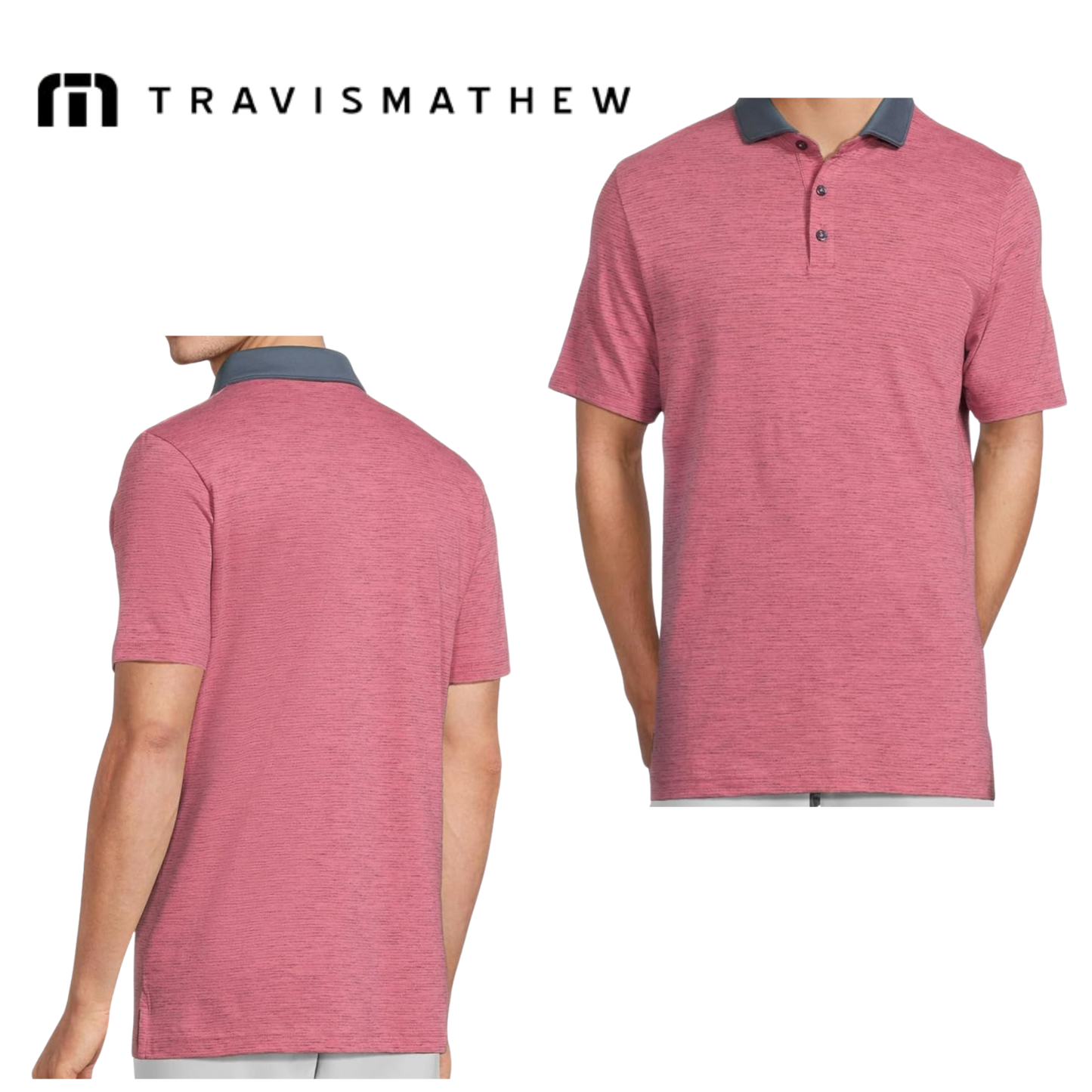 Travis Mathew Common Interest Golf Polo - Red Wine