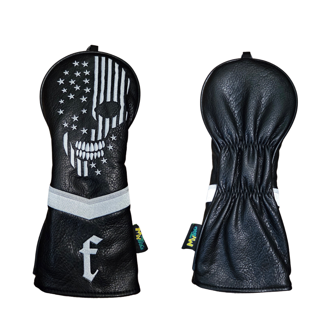 Fairway Wood Headcover - Black Skull Flag