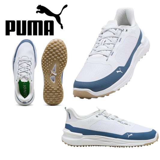 Puma Ignite Elevate X '26 Golf Shoes - White / Dark Indigo