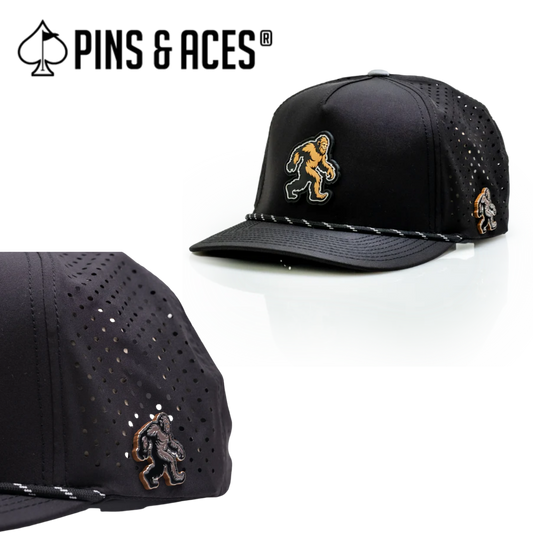 Pins & Aces: Sasquatch Black Snapback Hat & MATCHING Ball Marker