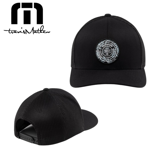 Travis Mathew Patch Floral Snapback Hat - Black