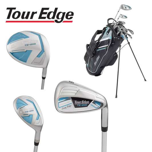 Tour Edge Lady TE-200 Half-Set (7 Clubs + Bag) - Black / Teal