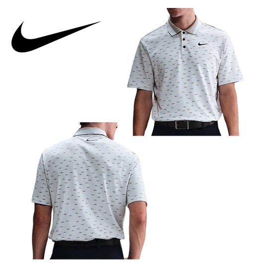 Nike Dri-Fit Tour Polo Micro Print - Photon Dust/Black