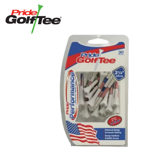 Pride American Flag - Plastic Tees 3 1/4" - 30 Count