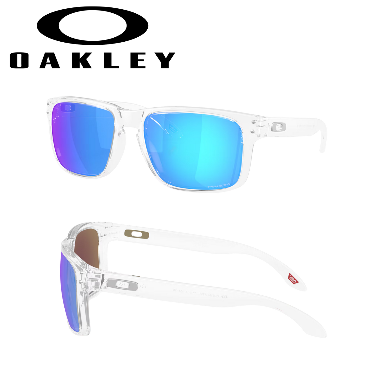 Oakley Holbrook Matte Clear Frame / Prizm Sapphire Lens