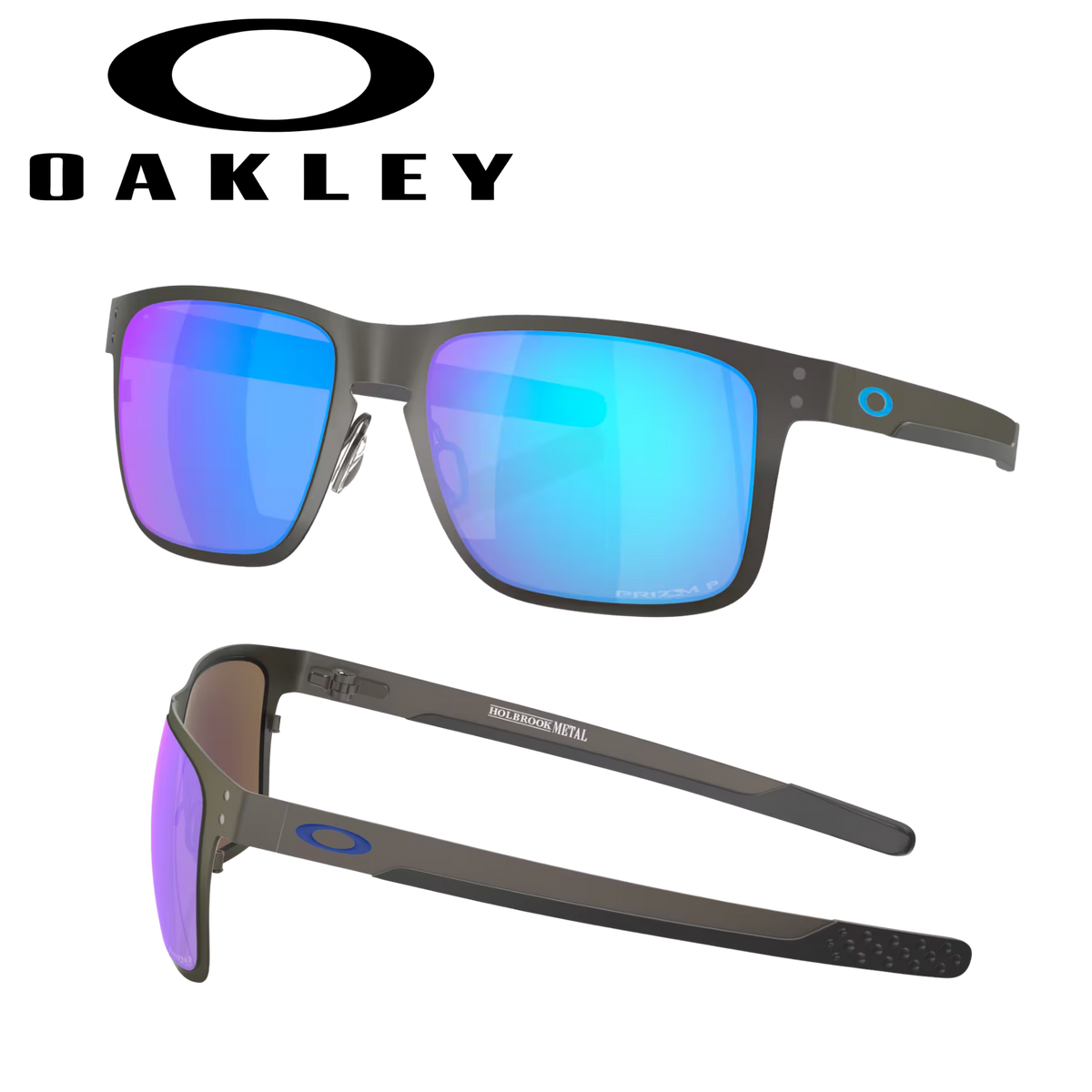 Oakley Holbrook Metal Matte GunMetal / Prizm Sapphire Iridium Polarized