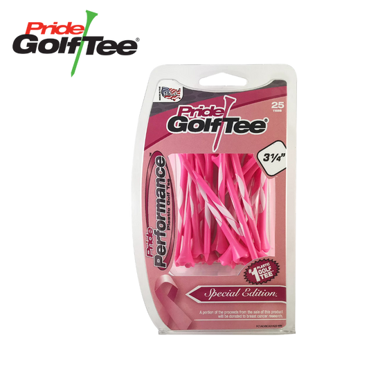 Pride Pink Ribbon - Plastic Tees 3 1/4" - 30 Count