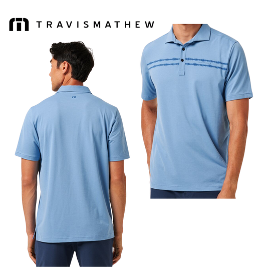 Travis Mathew SunBeam Chest Stripe Golf Polo - Pacific Coast