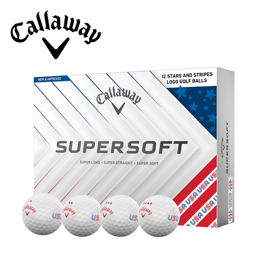 Callaway SuperSoft STARS & STRIPES Golf Balls - Dozen ONLY