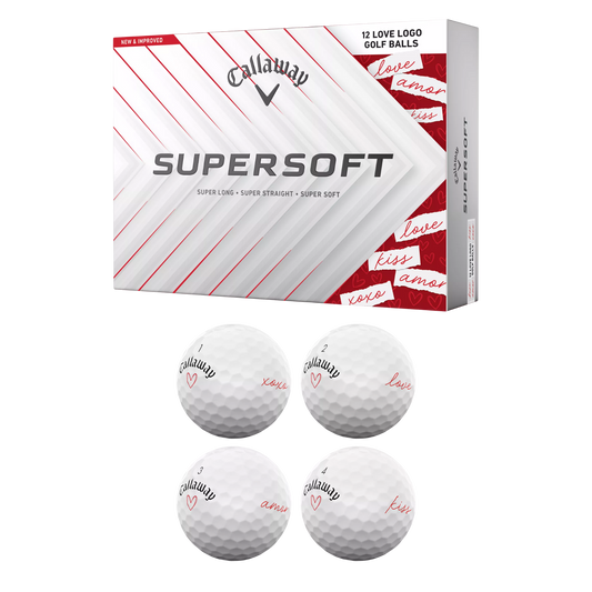 Callaway SuperSoft VATENTINE Balls - Dozen ONLY