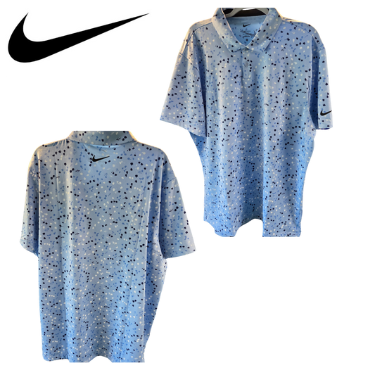 Nike Dri-FIT Tour Polo Floral '25 - Psychic Blue