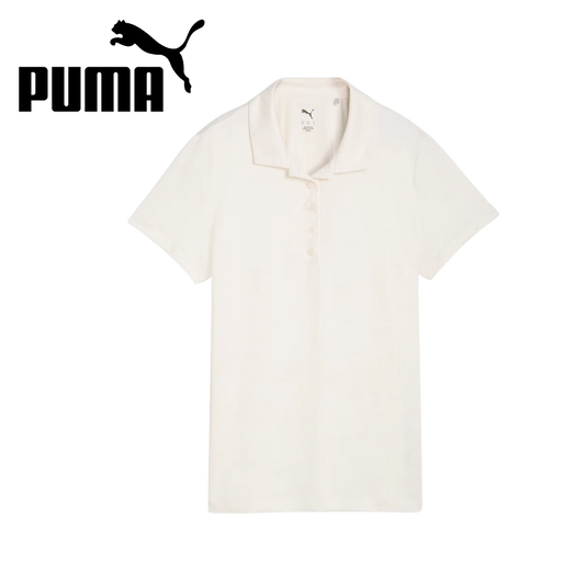 Puma Womens Floral Lace Jacquard Polo - Warm White