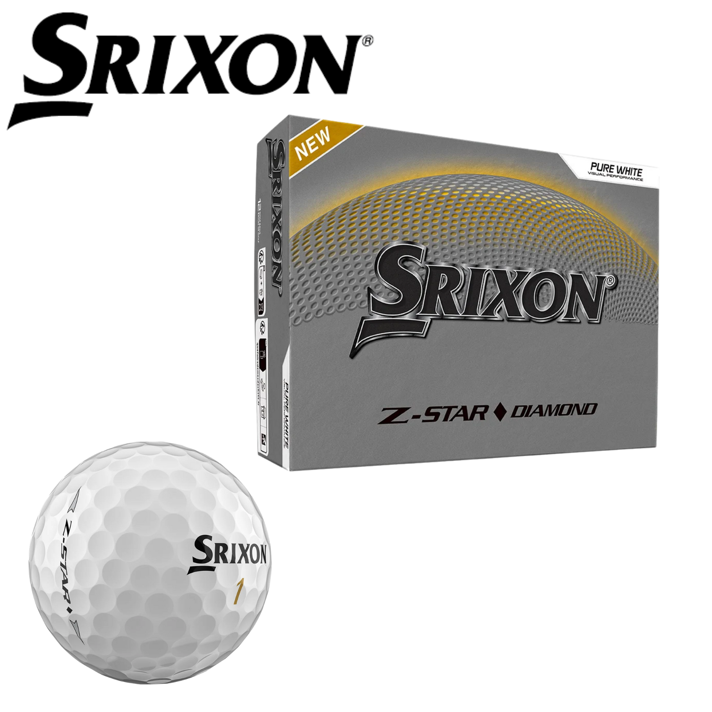 Srixon Z-Star Diamond - White Golf Ball (Dozen)